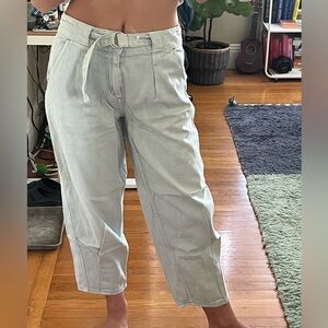 Sage green Free People utility pants